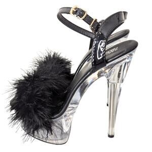Y2K Strappy Lucite Platform Sandals Stiletto Heel Women 5.5M Statement 2for30nbv
